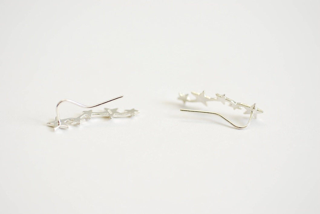 Cluster Star 925 Silver Earring