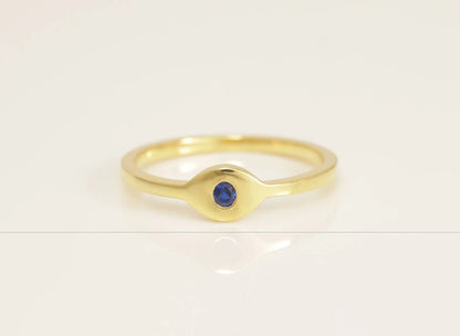 Sapphire Evil Eye 925 Silver Ring