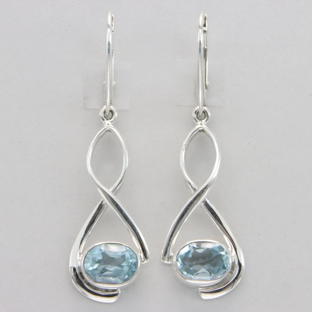 Facetted 925 Silver Earring