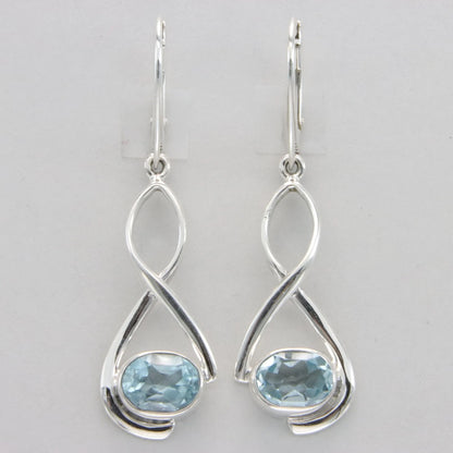 Facetted 925 Silver Earring