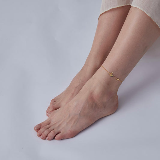 Butterfly Charm 925 Silver Anklet
