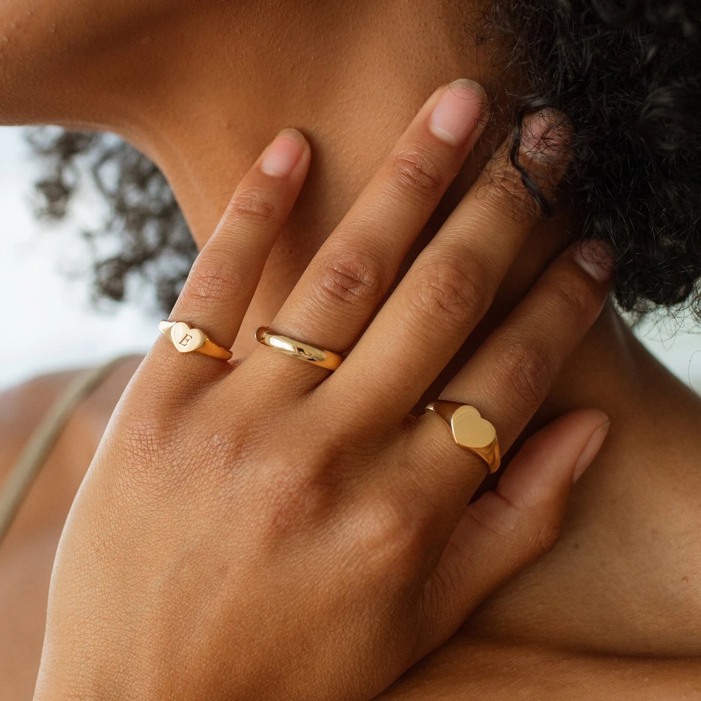 Signet 925 Silver Ring Set