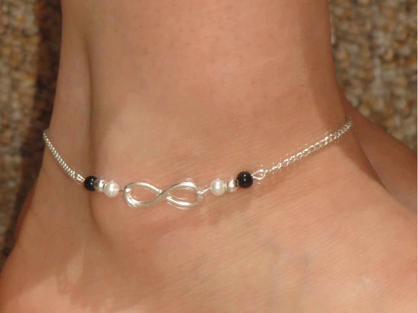 Infinity with chain 925 Silver Anklet