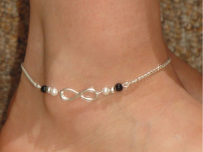 Infinity with chain 925 Silver Anklet