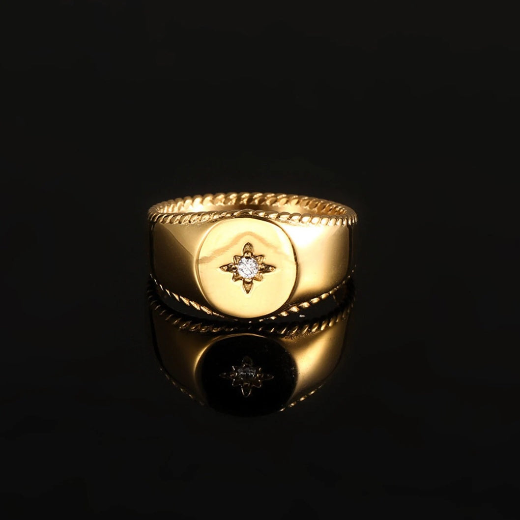 Star 925 Silver Men's Ring