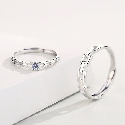 Link 925 Silver Ring Set