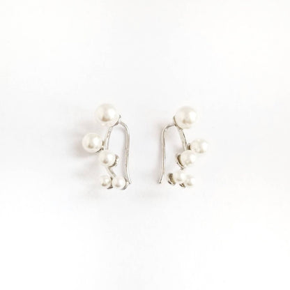 Pearl Round  925 Silver Earring