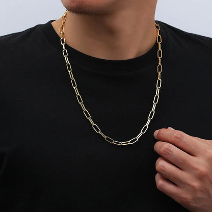 Paperclip 925 Silver Men's Chain