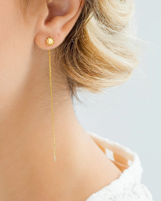 Initial Sui Dhaga 925 silver Earring