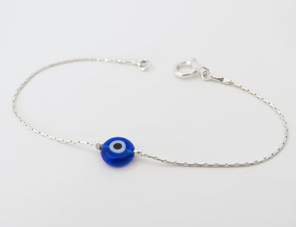 Protection Evil Eye 925 Silver Bracelet