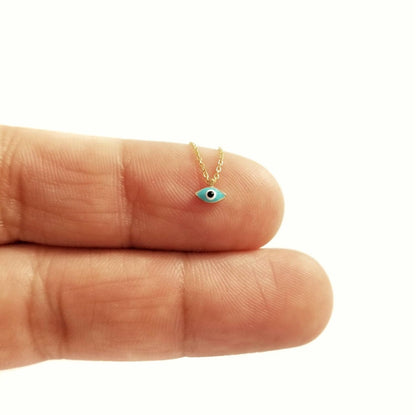 Enamel Evil Eye 925 Silver Necklace