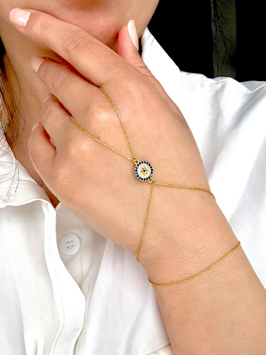 Evil Eye 925 Silver Hand Chain