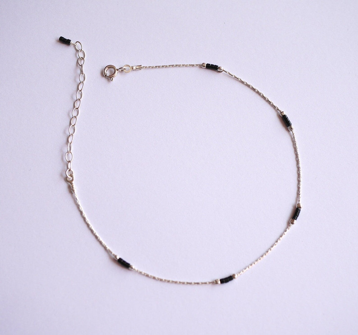 Delicate thin 925 Silver Anklet