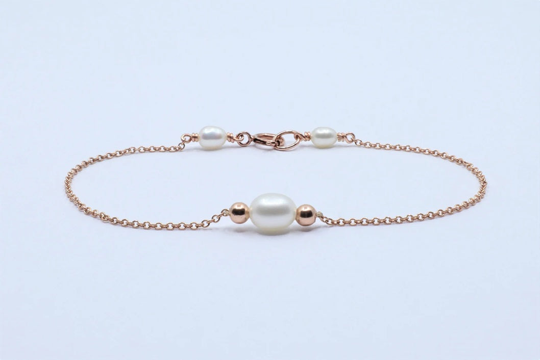 Dainty Pearl 925 Silver Anklet