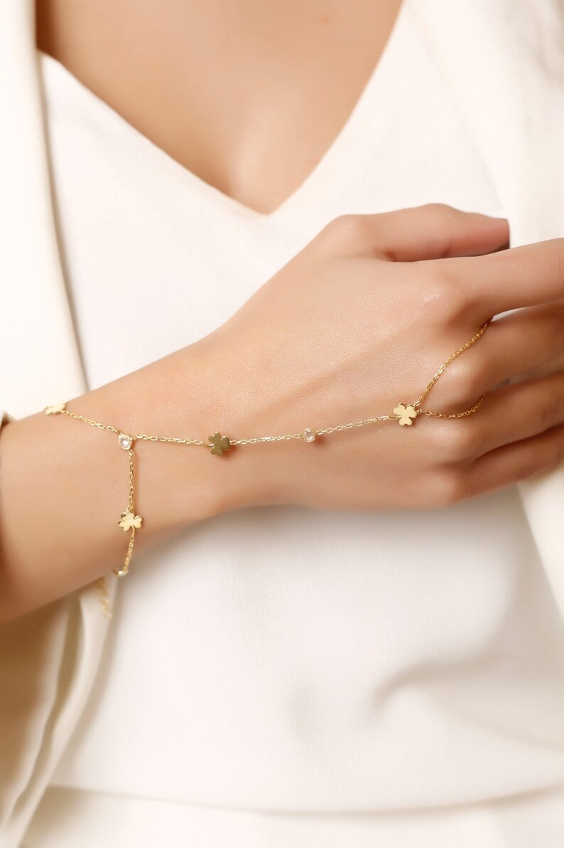 Leaf 925 Silver Hand Chain