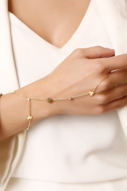 Leaf 925 Silver Hand Chain