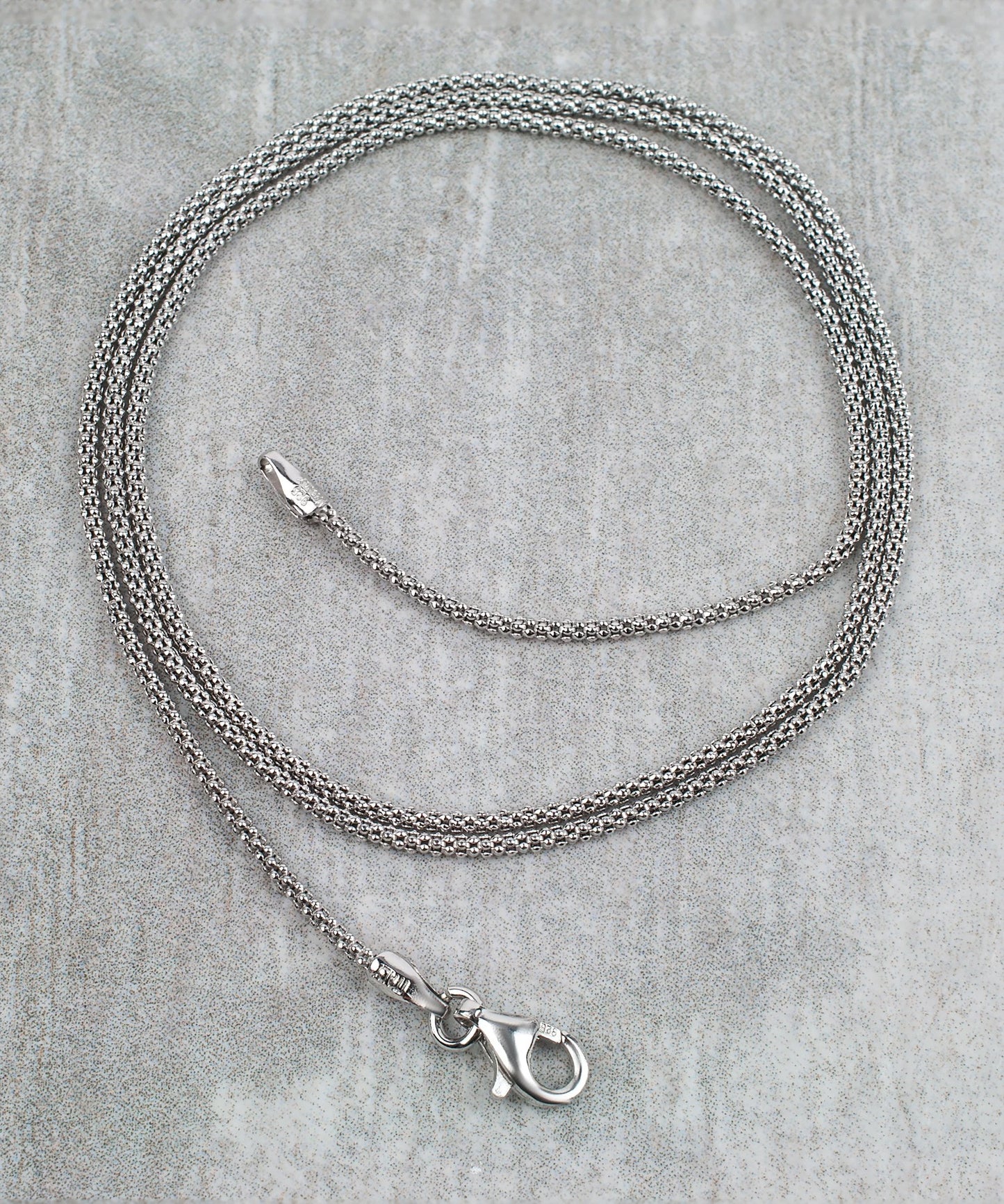 Popcorn 925 Silver Chain