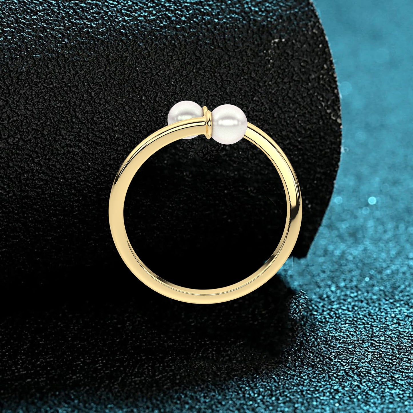 Yellow gold Trending Preal 925 Silver Ring