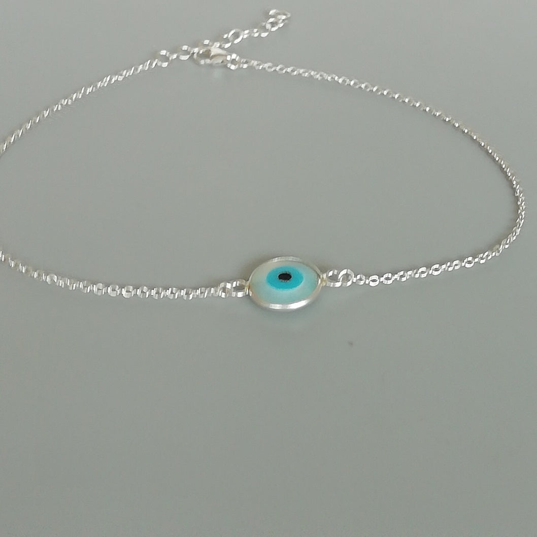 Charms Evil Eye 925 Silver Anklet