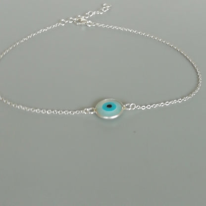 Charms Evil Eye 925 Silver Anklet