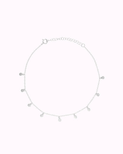 Dangling Coins 925 Silver Anklet