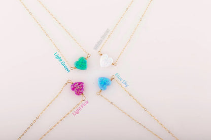 Heart Opal 925 Silver Anklet