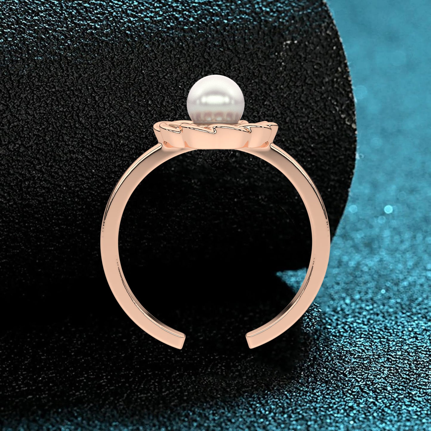 Rose gold Sunflower 925 Silver Ring