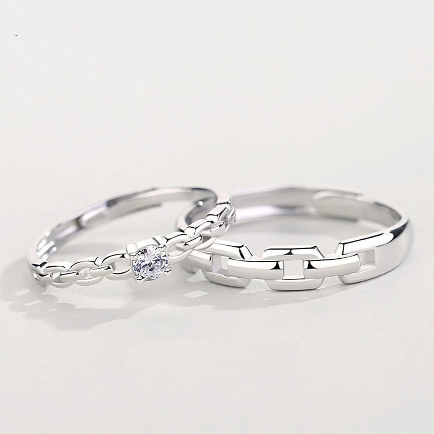 Link 925 Silver Ring Set