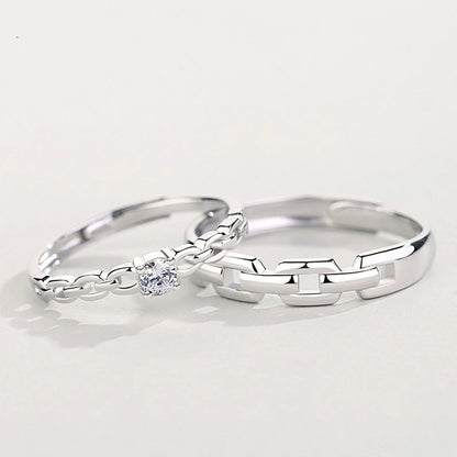 Link 925 Silver Ring Set