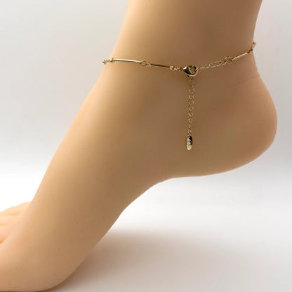 Filled Pearl 925 Silver Anklet