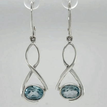 Facetted 925 Silver Earring