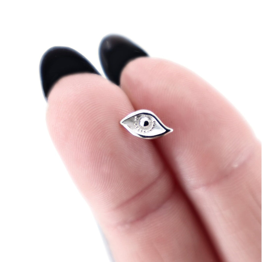 Shiny Evil Eye 925 Silver Earring