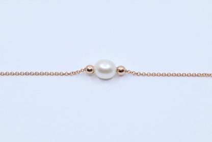 Dainty Pearl 925 Silver Anklet