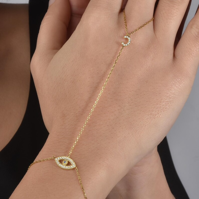 Initial 925 Silver Hand Chain