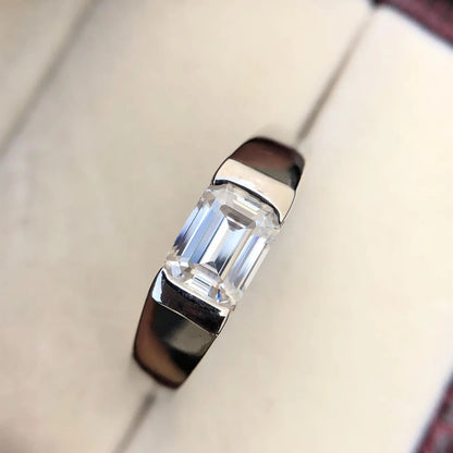 Moissanite 925 Silver Men's Ring