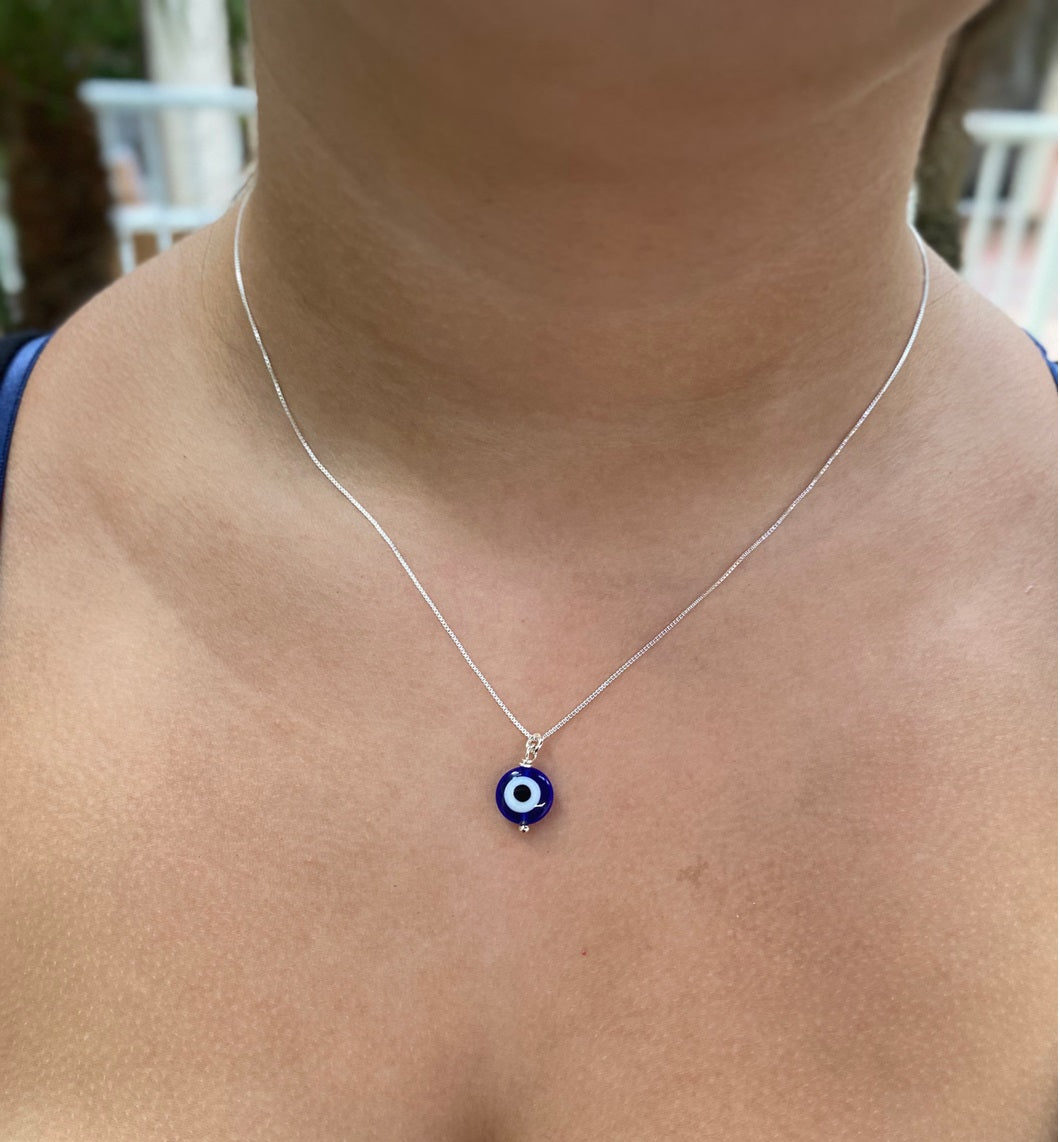 Protection Evil Eye 925 Silver Necklace