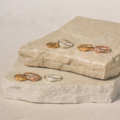 Signet 925 Silver Ring Set