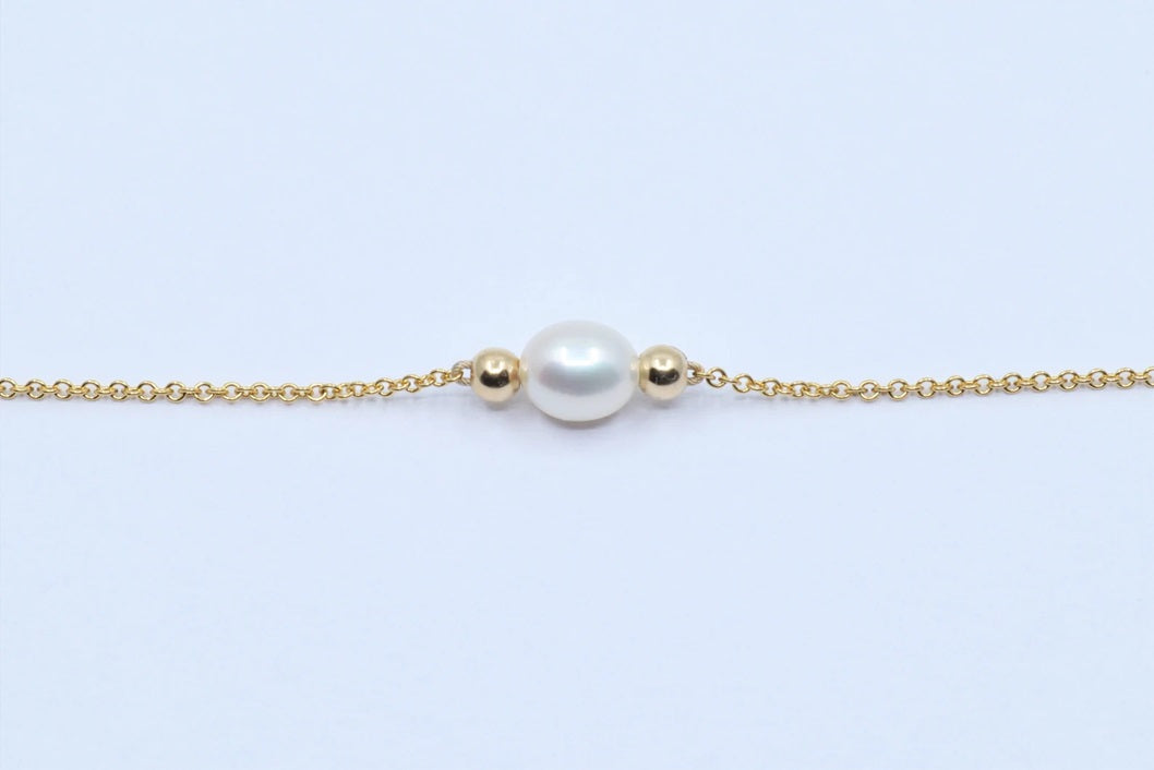 Dainty Pearl 925 Silver Anklet