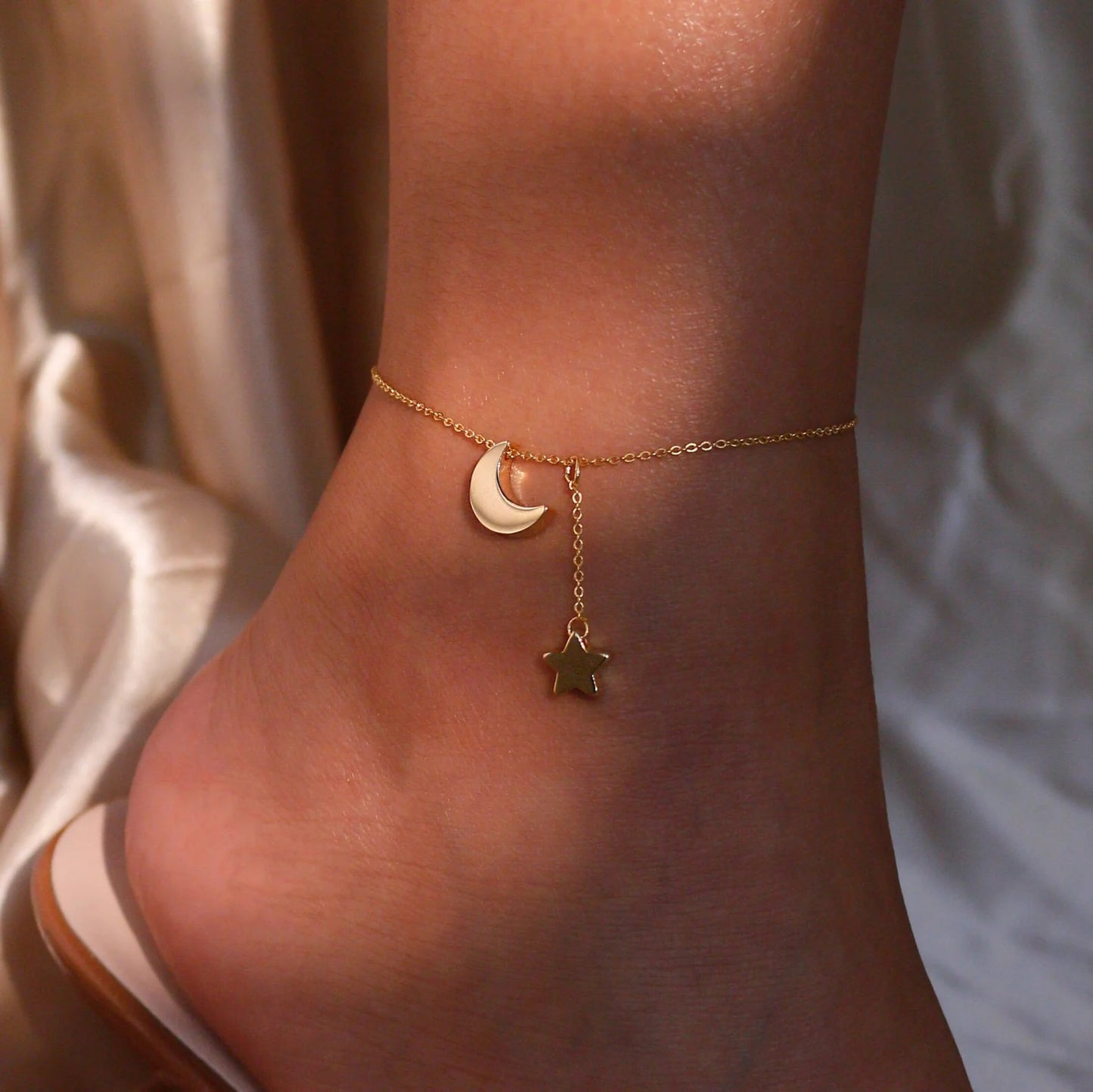 Moon Star 925 Silver Anklet