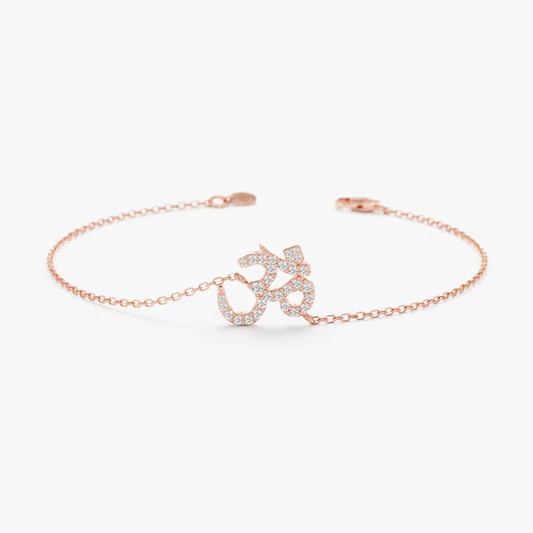 Om 925 Silver Bracelet