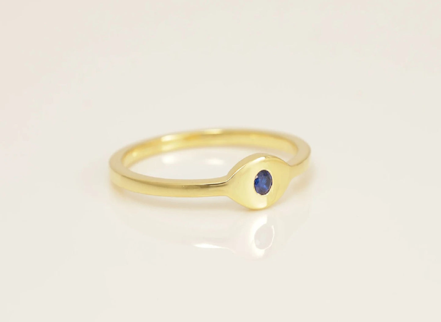 Sapphire Evil Eye 925 Silver Ring