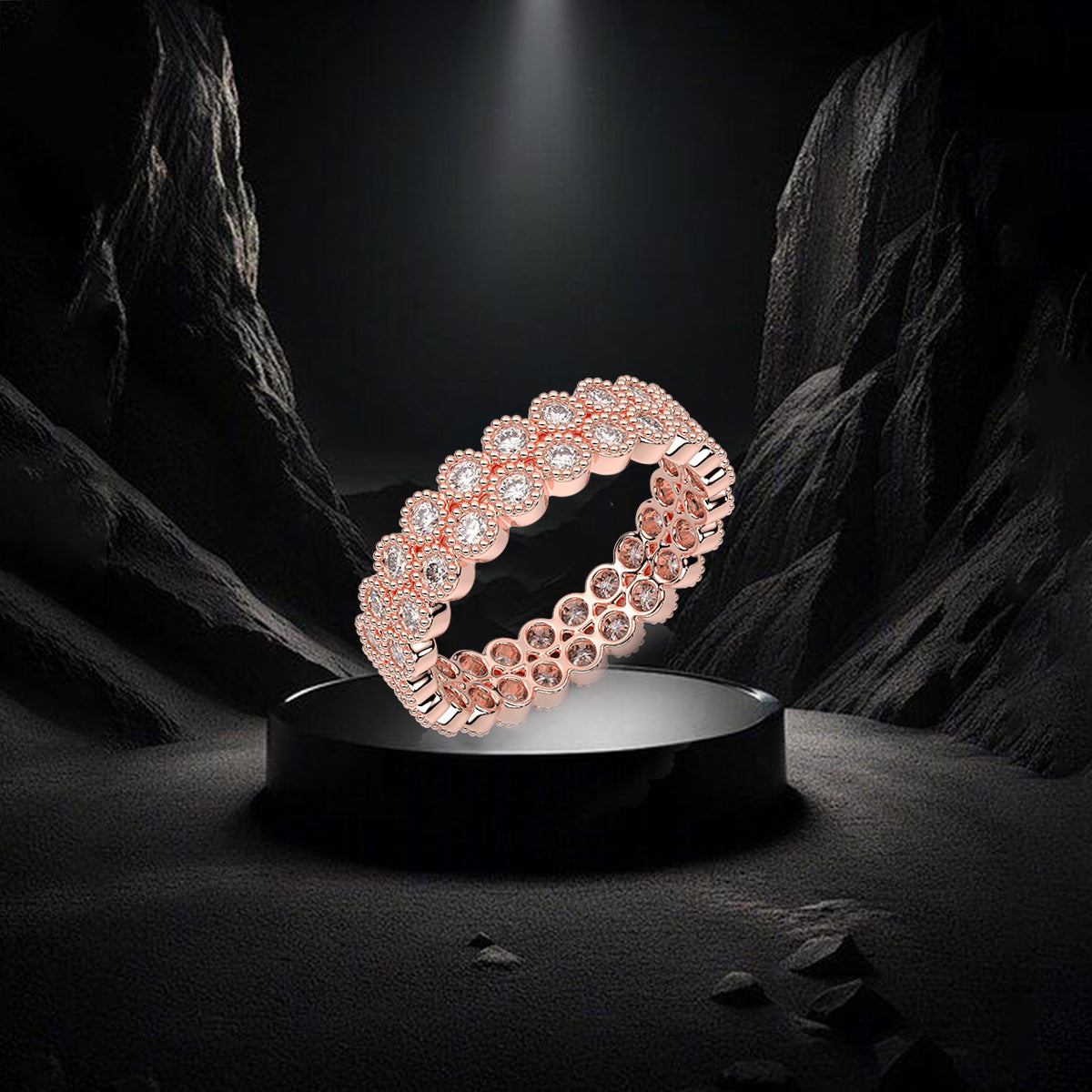 Enternity Rose gold 925 Silver Ring