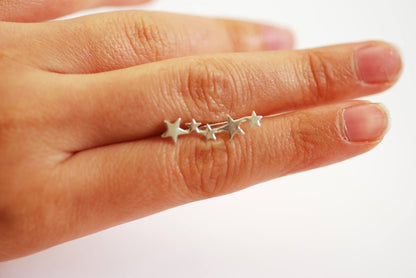 Cluster Star 925 Silver Earring