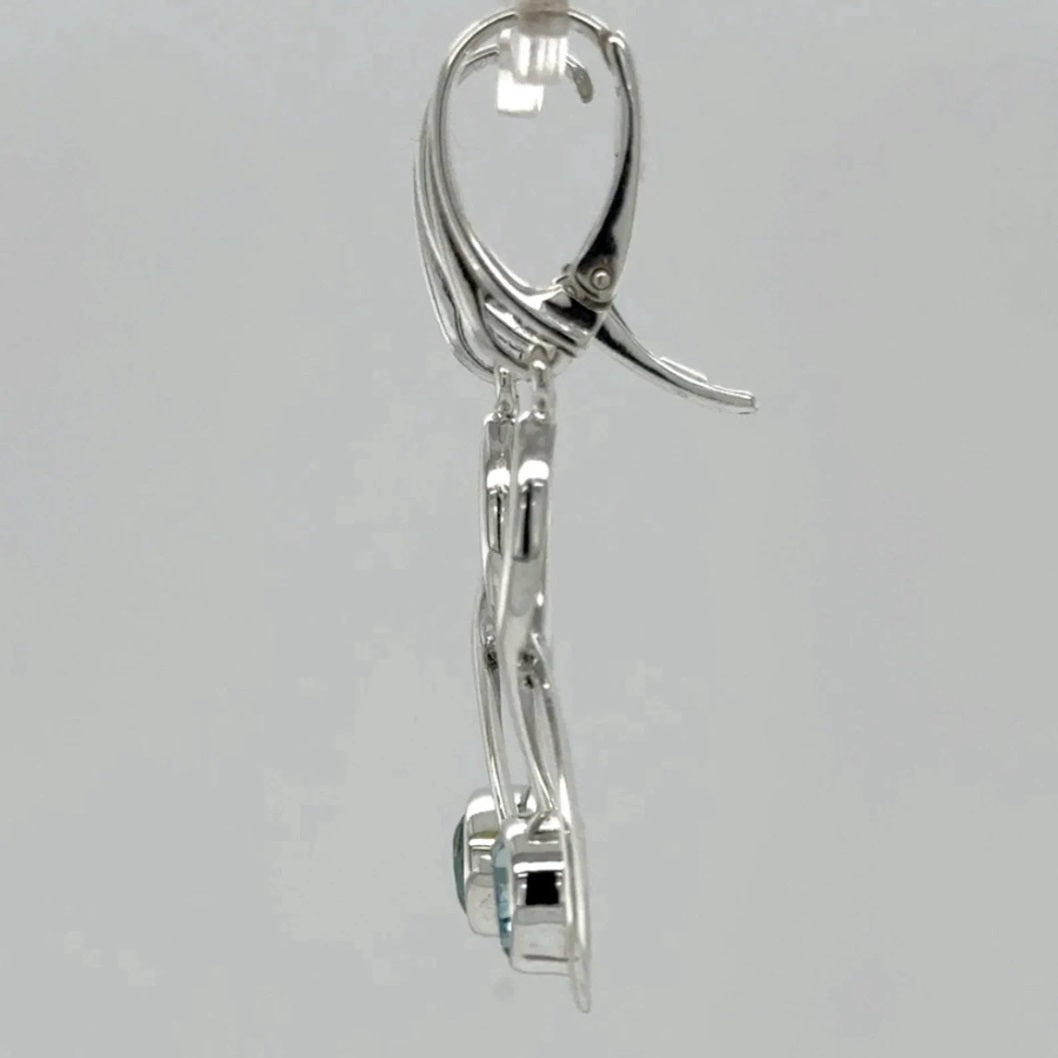 Facetted 925 Silver Earring