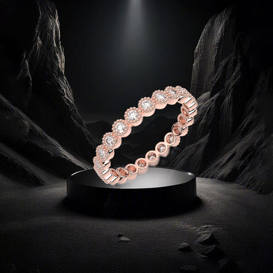 Single Line Rose gold 925 Silver Ring