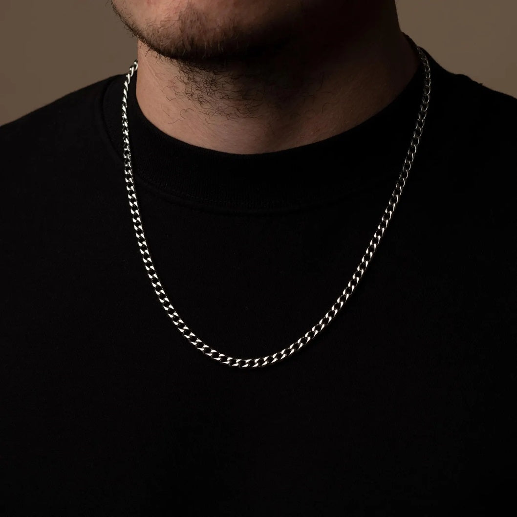 Curb 925 Silver Men's Chain