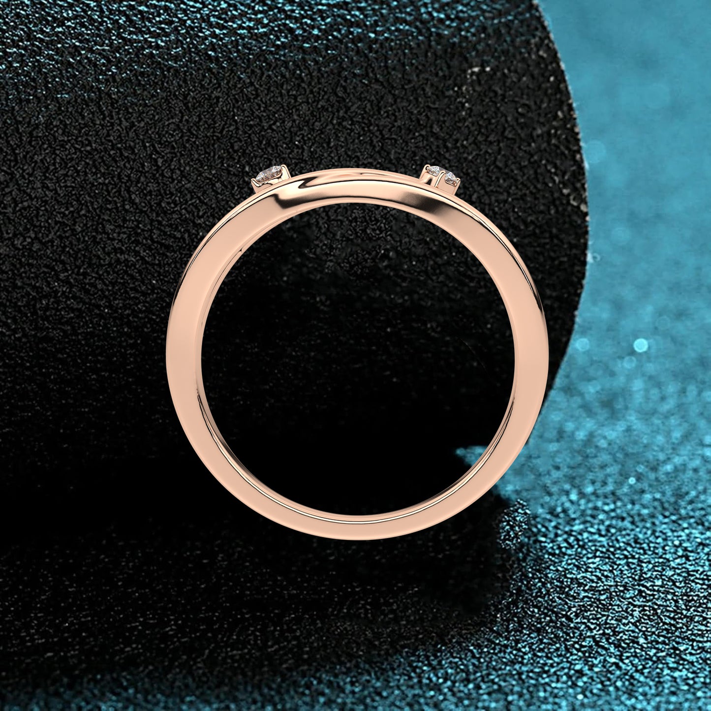 Rose gold Crosslite 925 Silver Ring