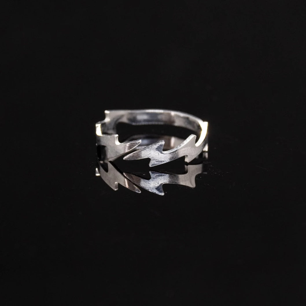 Lightning Bolt 925 Silver Men's Ring