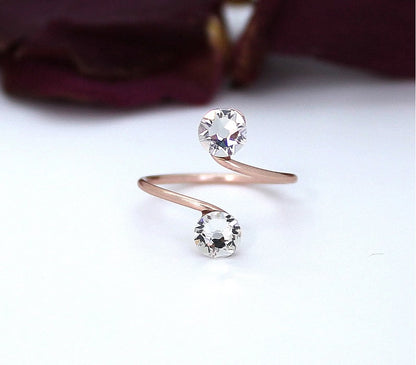 Crystal Moissanite Diamond Evil Eye 925 Silver Toe Ring