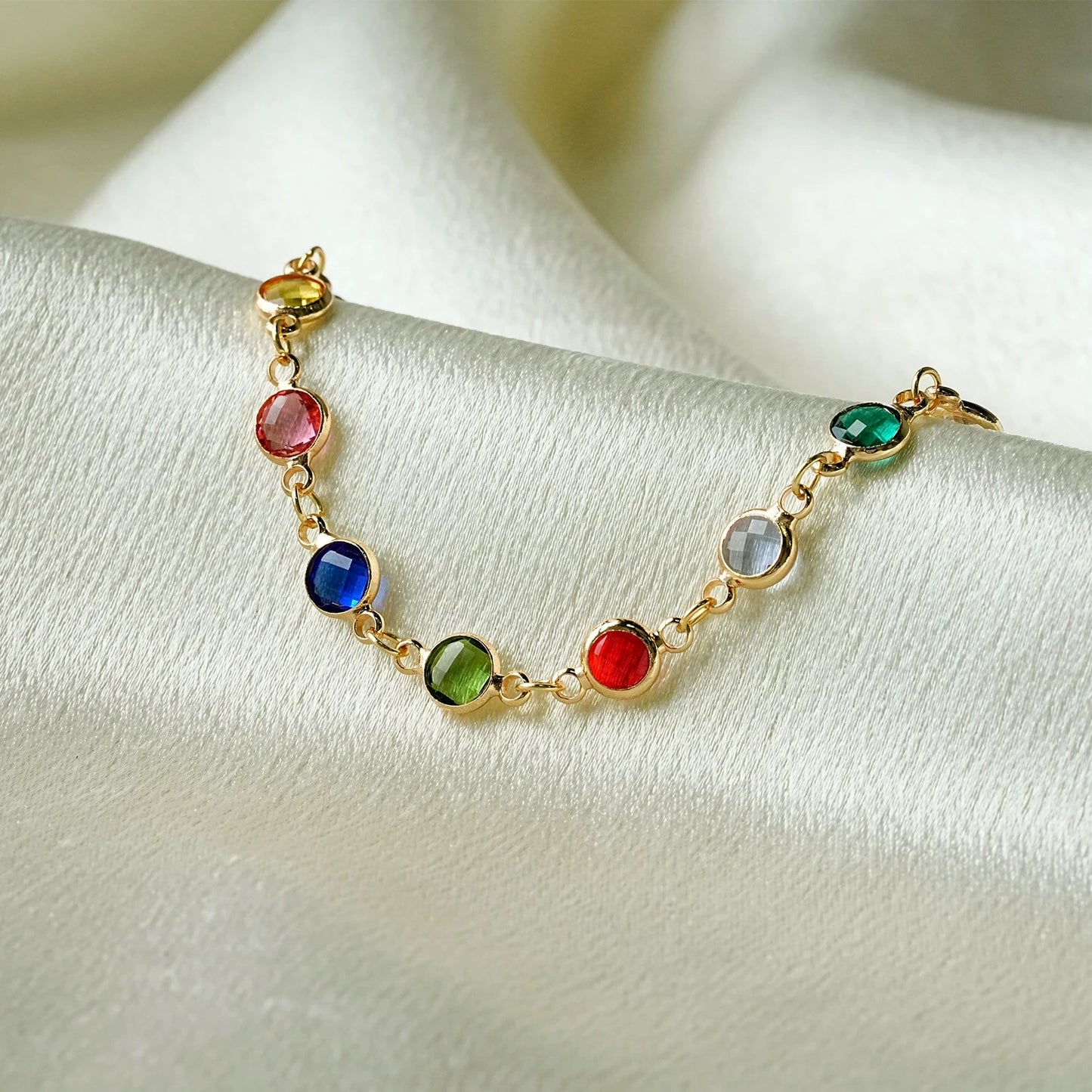 Gemstone 925 Silver Anklet